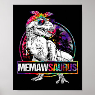 Affiche Matchs Famille Memawsaurus Dinosaur Memaw Saurus
