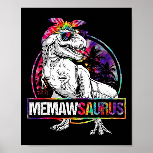 Affiche Matchs Famille Memawsaurus Dinosaur Memaw Saurus (Devant)