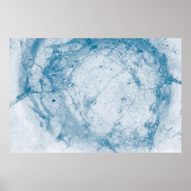 Affiche Matelas à fleurs bleu et blanc (Devant)