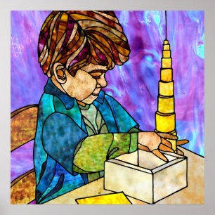 Affiche Matériau sensoriel Montessori : Bouteilles sans co