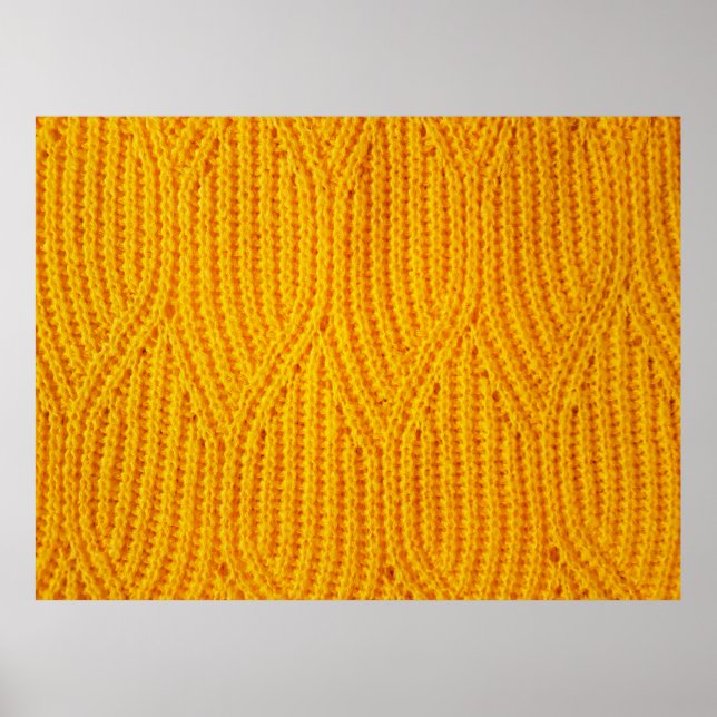 Affiche Matériau textile de surface tricoté jaune arrière  (Devant)