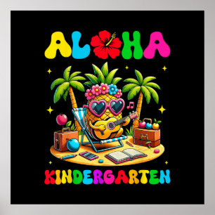 Affiche Maternelle Aloha Ananas Hawaï Rentree Scolaire