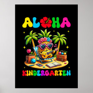 Affiche Maternelle Aloha Ananas Hawaï Rentree Scolaire