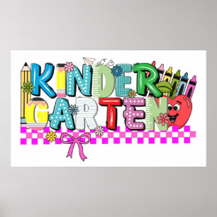 Affiche Maternelle Amusement & Apprentissage – Fantaisiste