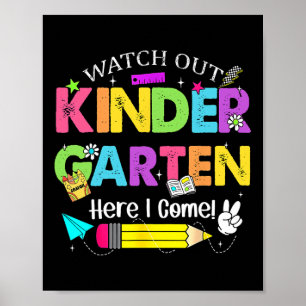 Affiche Maternelle Attention J'arrive Enfants Rentrent à l