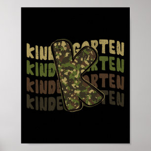 Affiche Maternelle Camo Camouflage Garçon Enseignant Ck à 