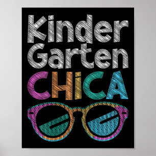 Affiche Maternelle Chica Retour à l'école Élève de materne