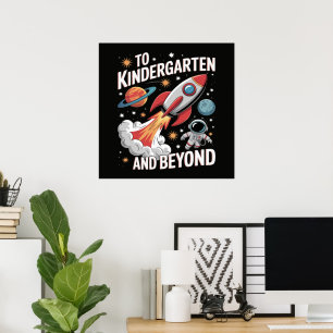 Affiche Maternelle et au-delà Astronaute Rentrée scolaire