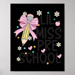 Affiche Maternelle Little Miss Retour à l'école Filles Mat