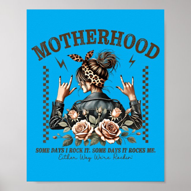 Affiche Maternité Rétro Mère De Rock Maman Maman Drôle De  (Devant)