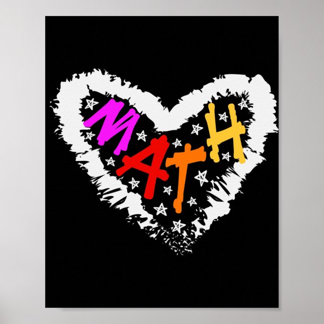 Affiche Math Coeur Math Enseignant Coeur (Devant)