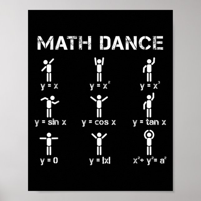 Affiche Math Dance Algebraic Fonctions Funny Teacher Chemi (Devant)