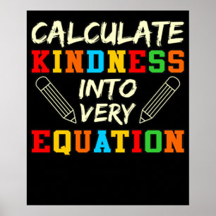 Affiche Math Enseignant Kindness Mathématiques Mathématiqu