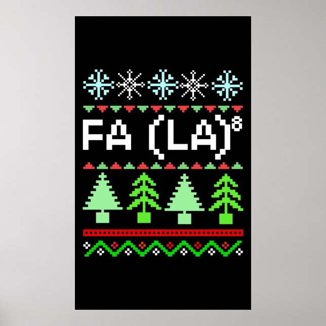 Affiche Math Fa La - Christmas Carol Ugly Sweat Style (Devant)