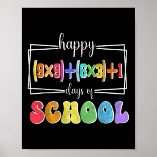 Affiche Math Formula 100 Jours D'École Drôle Enseignant Ma