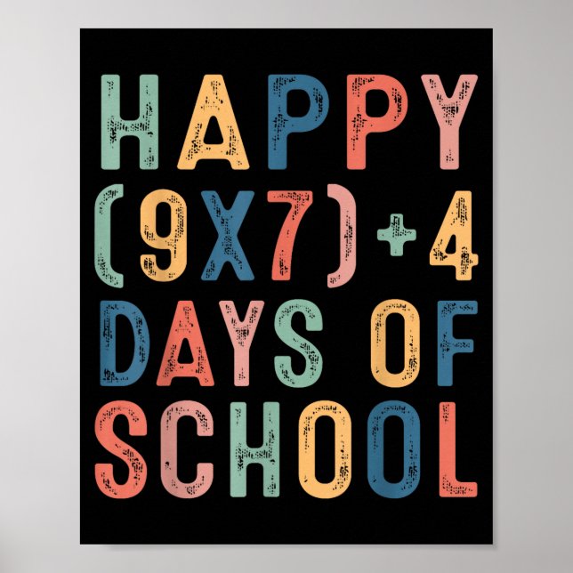 Affiche Math Formula 67 Days Of School Funny Math Teacher  (Devant)