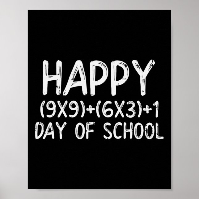 Affiche Math Formula Heureux 100 Jours D'École 100E Jour T (Devant)
