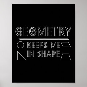 Affiche Math Geek Géométrie Professeur Phrase Gym Dire Gra