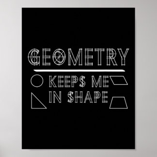 Affiche Math Geek Géométrie Professeur Phrase Gym Dire Gra
