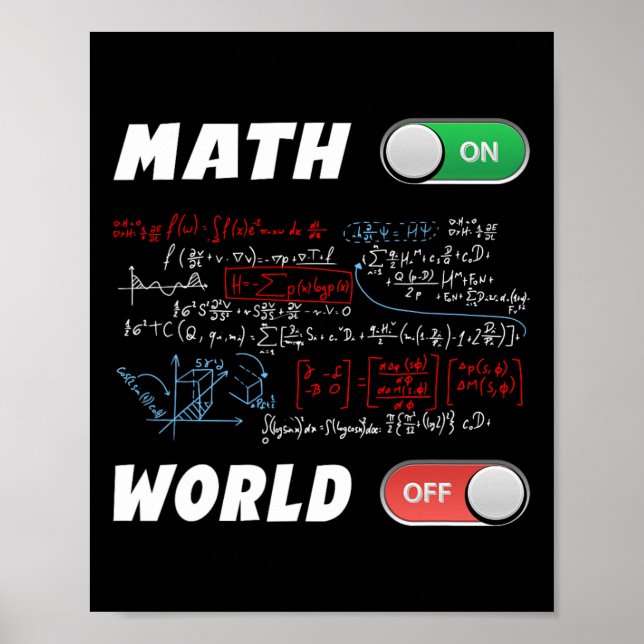 Affiche Math Geeks Pi Day Math sur le monde entier (Devant)