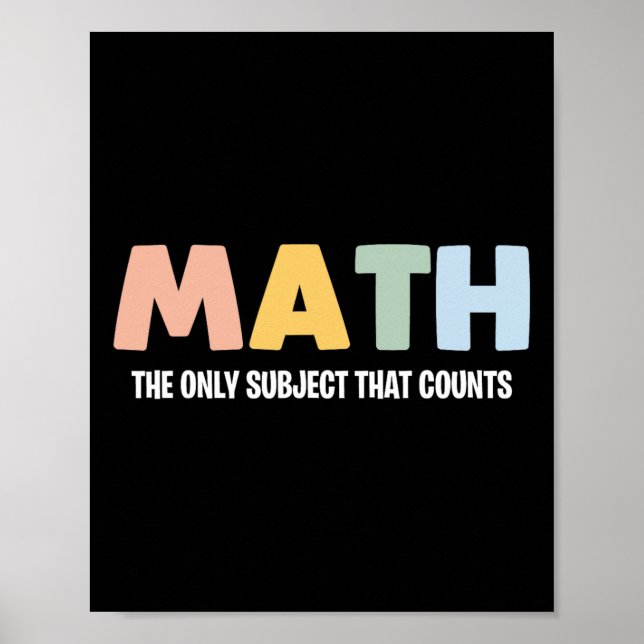 Affiche Math La Seule Matière Qui Compte - Drôle de Thé Ma (Devant)