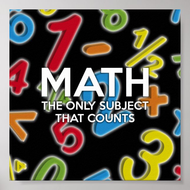Affiche Math. Le seul sujet qui compte (Devant)