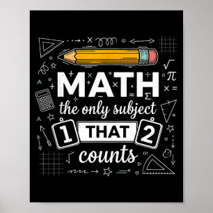 Affiche Math Le Seul Sujet Qui Compte Drôle Prof De Maths