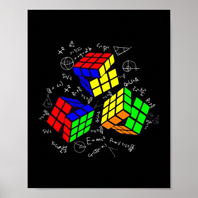 Affiche Math Lover Cuber Speed Cubing Puzzles Funny Cube G (Devant)