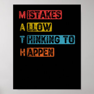 Affiche Math. Mistakes Allow Thinking To Happen