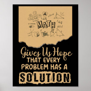 Affiche Math nous donne de l'espoir Problème Solution Insp