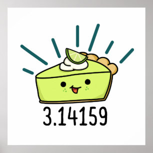 Affiche Math Pi Nombre Funky Pie Pun
