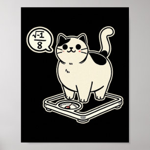 Affiche Math Pun Cat i Overate I Plus de 8 Funny Enseignan