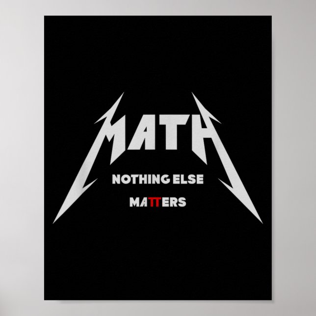 Affiche Math - Rien d'Autre _ Drôle Edgy Mathématique (Devant)