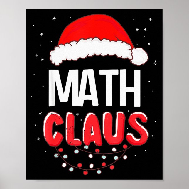 Affiche Math Santa Claus Christmas Matching Costume  (Devant)