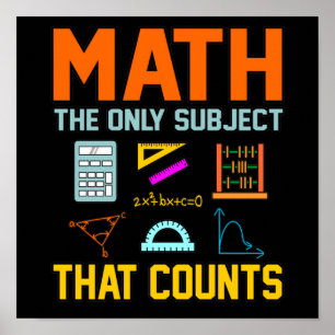Affiche Math Sujet Counts Mathématique Math Enseignant