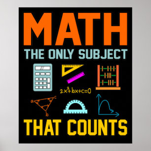 Affiche Math Sujet Counts Mathématique Math Enseignant