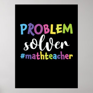 Affiche Math Teacher Problem Solver