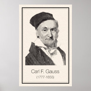 Affiche Mathématiciens - Gauss