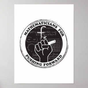 Affiche Mathématiciens pour pousser vers l'avant