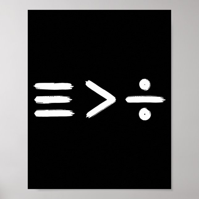 Affiche Mathematics Equality > Division Math Symbol Sta (Devant)