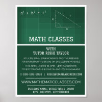 Mathématique Chalkboard, Math Classes Publicité