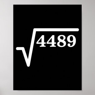 Affiche Mathématiques 4489, Blague de maths carré parfait