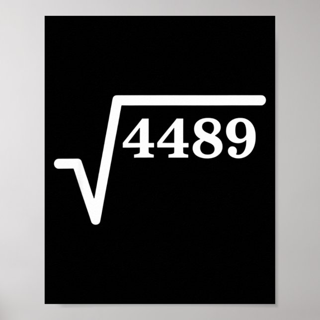 Affiche Mathématiques 4489, Blague de maths carré parfait  (Devant)