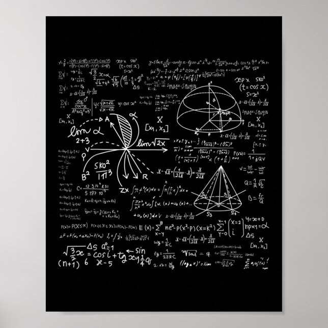 Affiche Mathématiques amusantes Formule quadratique Problè (Devant)