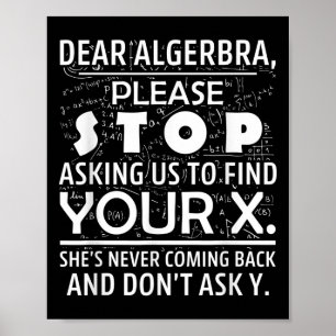 Affiche Mathématiques amusantes pour les amateurs de mathé