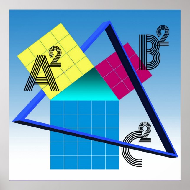 Affiche Mathématiques colorées (Devant)
