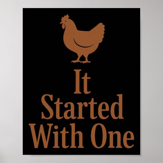Affiche Mathématiques de poulet Trop de poulets Humour de  (Devant)