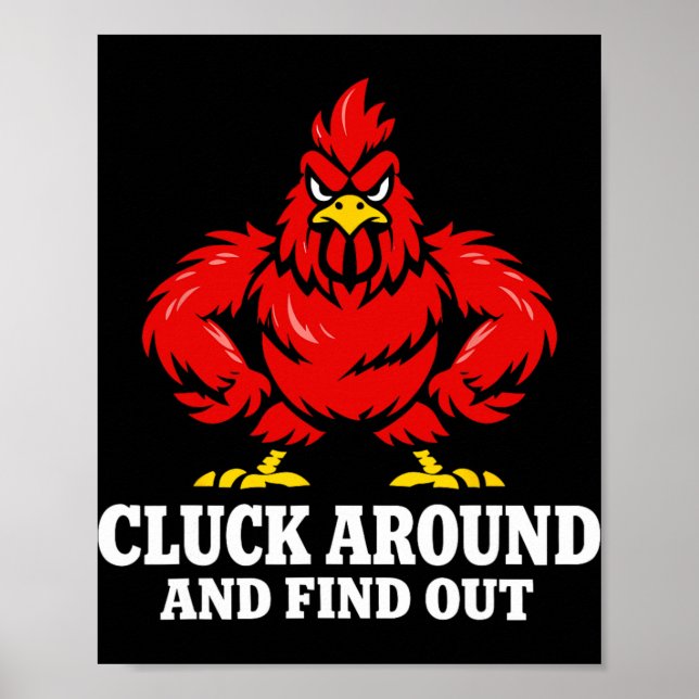 Affiche Mathématiques de poulet Trop de poulets Humour de  (Devant)