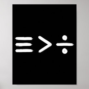 Affiche Mathématiques Égalité > Symbole Mathématique de
