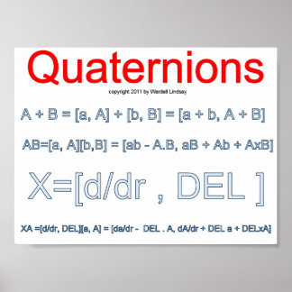 Affiche Mathématiques quaternion